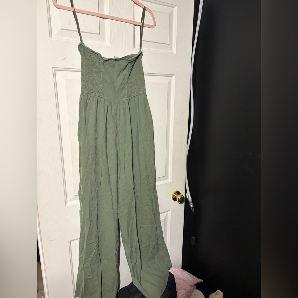Aerie Strapless Smocked Jumpsuit - Picture 3 of 6